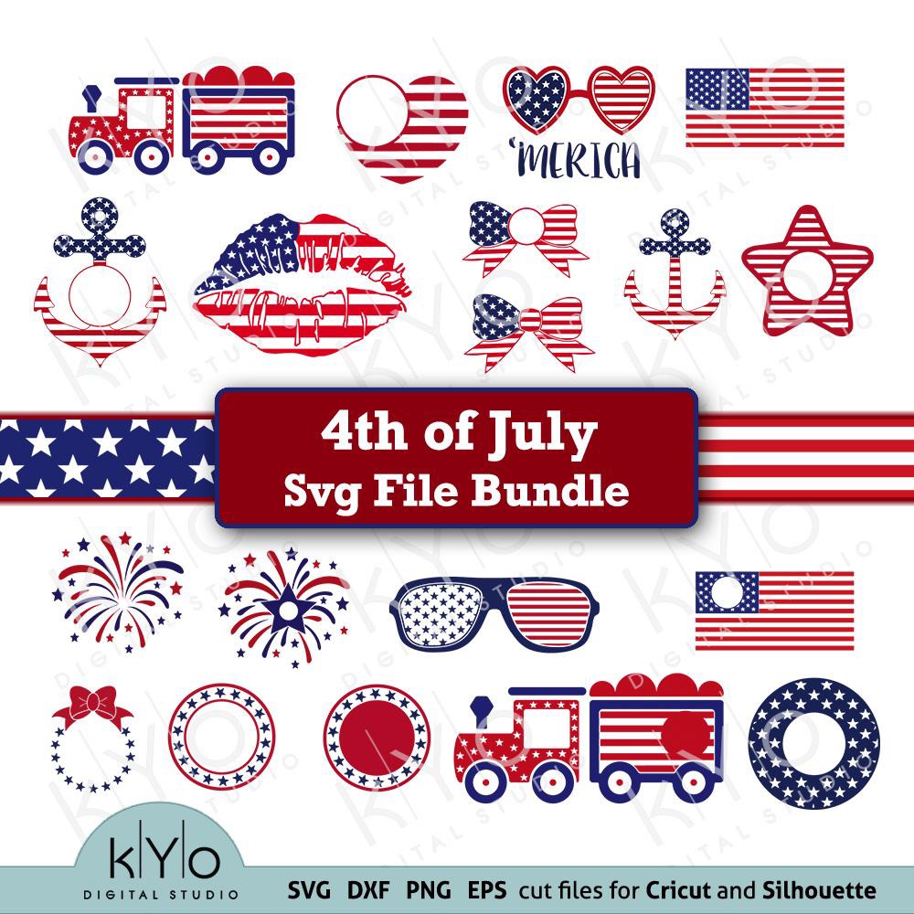 4th of July monogram svg – Svg Cut Files and Monogram Fonts